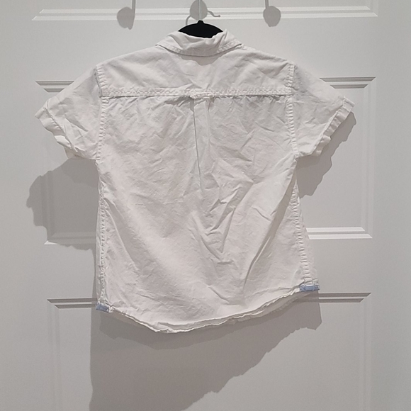 Boys, white, short sleeve button down shirt - Picture 3 of 3